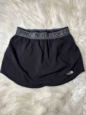 The North Face Black Skort with Gray Branded Waistband